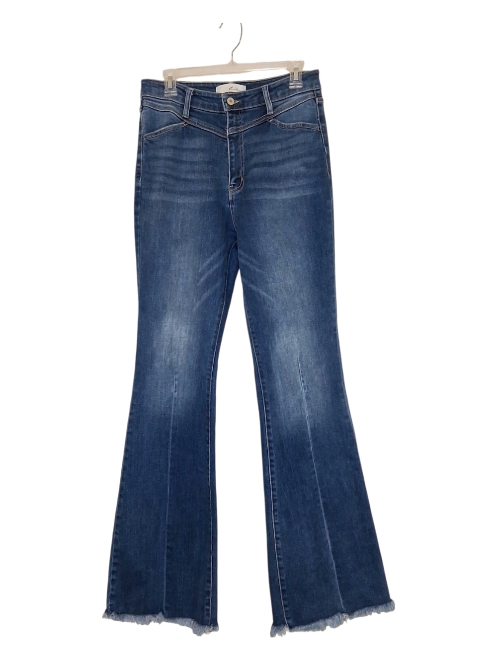 KanCan Ashton High Rise Stretch Flare Yoke Detail Boho Jeans Sz 11/29 Blue Denim - Picture 3 of 12